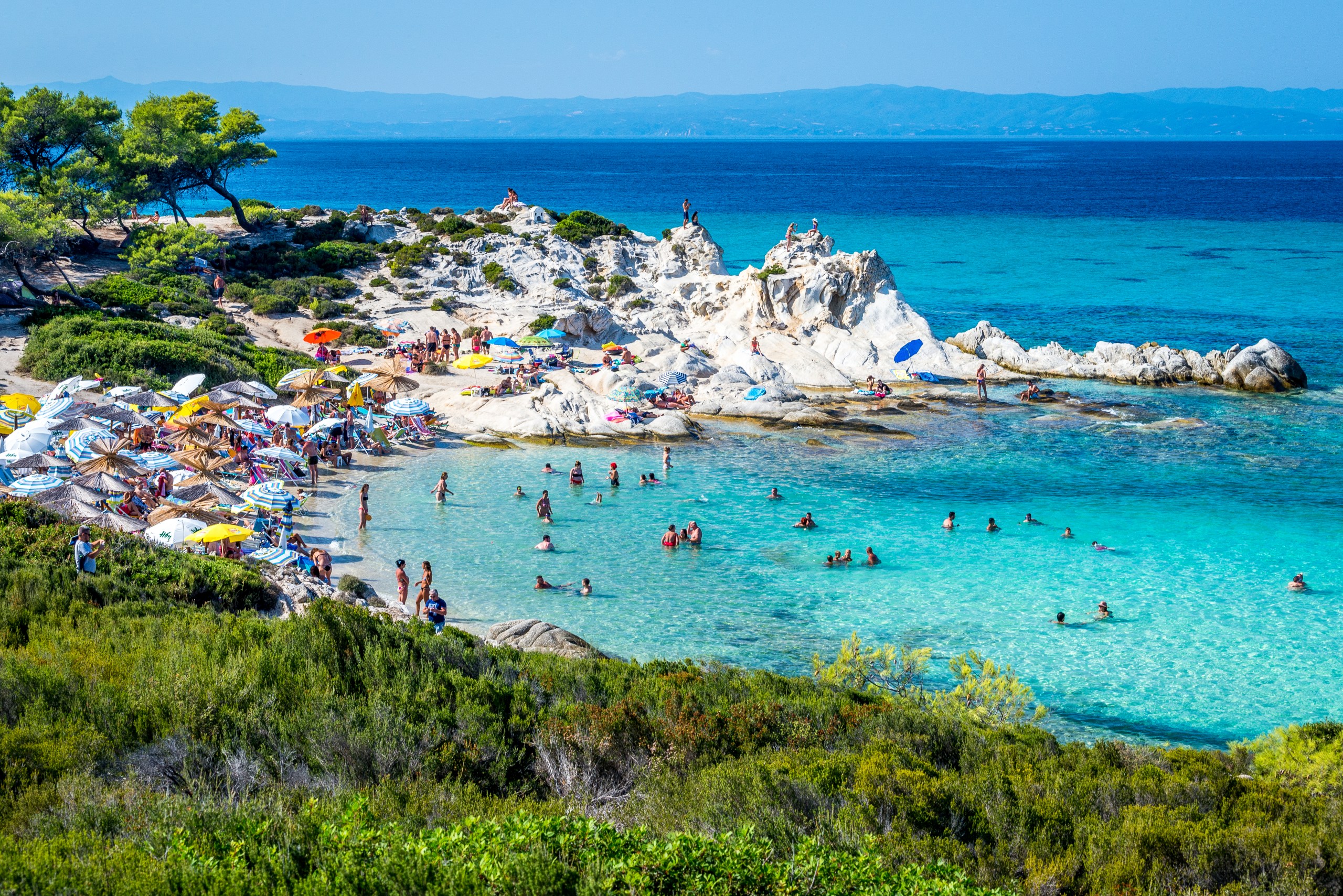 Orange Beach, or Mega Portokali, on Greece’s Sithonia peninsula